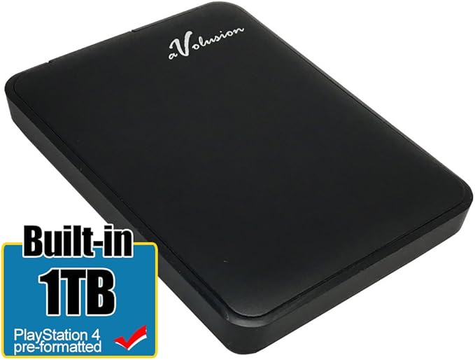 Avolusion 1TB USB 3.0 Portable External Gaming Hard Drive (for PS4 Pre-Formatted) HD250U3-Z1
