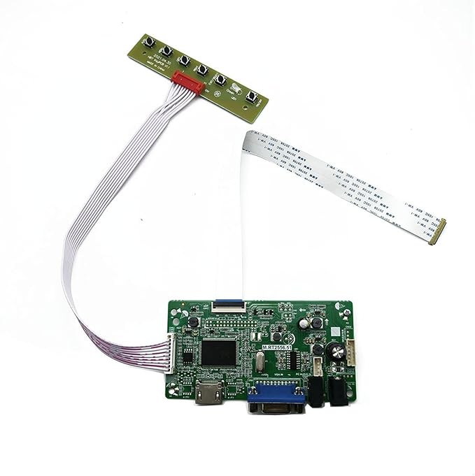 EDP Board Kit Compatible For NT156FHM-N31 NT156FHM-N41 NT156FHM-N51 NT156FHM-N61 N62 HDMI+VGA+Audio LCD LED Screen Controller Board Driver(NT156FHM-N31)