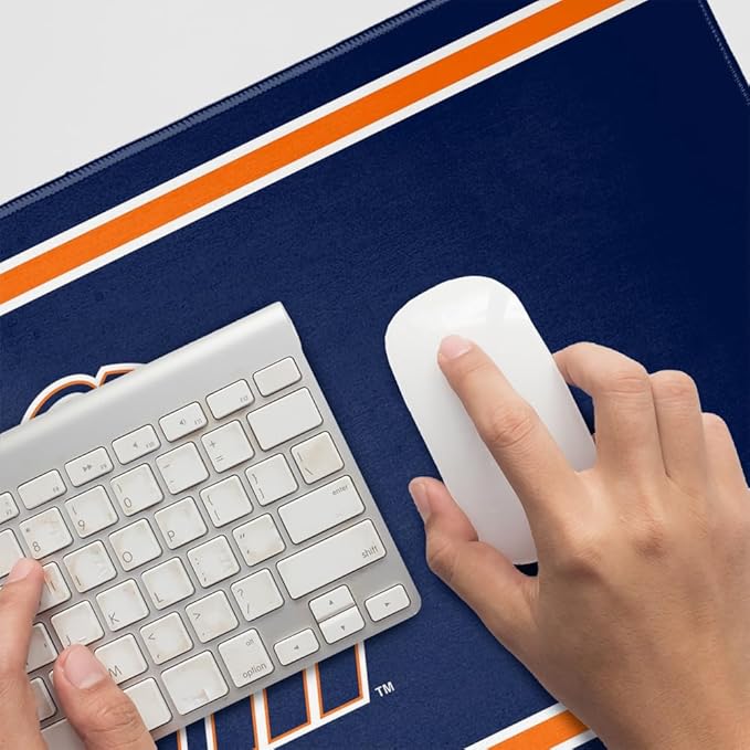UT Martin Skyhawks Primary Logo Stripes Large Gaming Mouse Pad Desk Mat with Stitched Edges Non-Slip Base for Gamer Home and Office 31.5 x 15.7