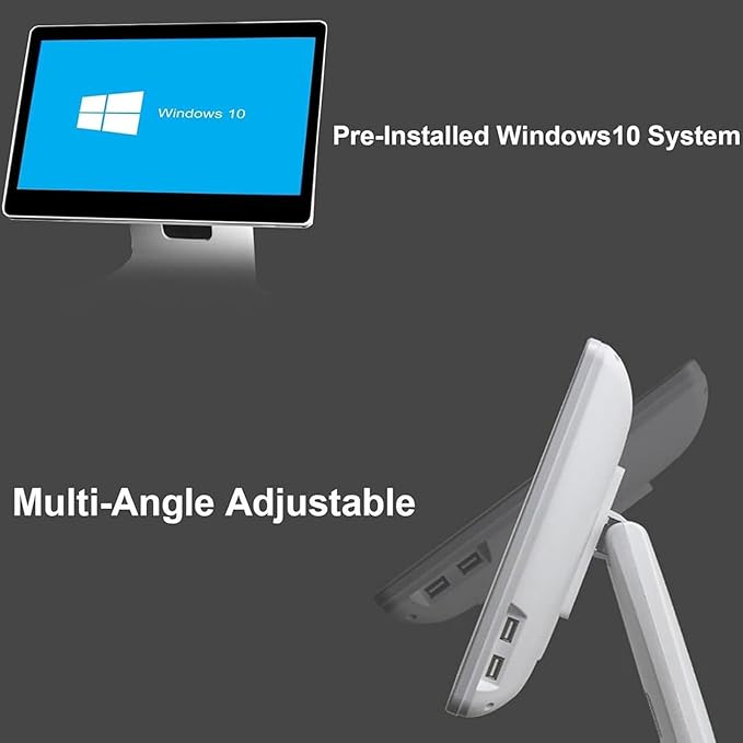 15.6 Inch Touch Screen PC POS Systems for Small Business All in One Smart Touch Screen Cash Register POS System (SpanishSystem)