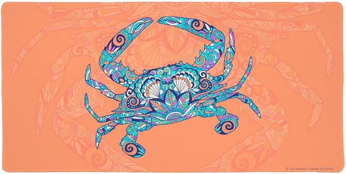 Mosaic Crab Large Gaming Mouse Pad Desk Mat with Stitched Edges Non-Slip Base for Gamer Home and Office 31.5 x 15.7