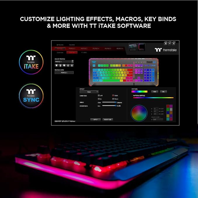 Thermaltake Level 20 RGB Titanium Aluminum Gaming Keyboard Cherry MX Blue Switches 16.8M Color RGB 32 Color Zone Options Alexa Voice Control &amp Razer Chroma Sync Compatible KB-LVT-BLSRUS-01