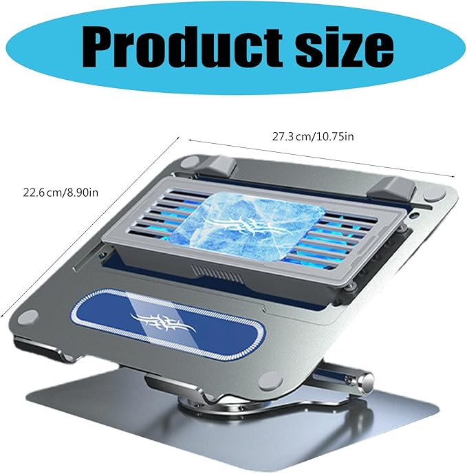 Laptop Cooling Stand with Ceramics Technology Noiseless Fan for Gaming and Office Laptops Adjustable Stand