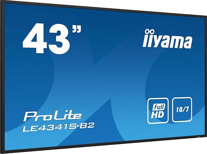 iiyama 43 1920x1080 IPS panel 1% Haze Landscape mode W128844329 (Haze Landscape mode Speakers 2x 10W VGA 3x HDMI 350cd/mý Media Play USB Port Control LAN /)