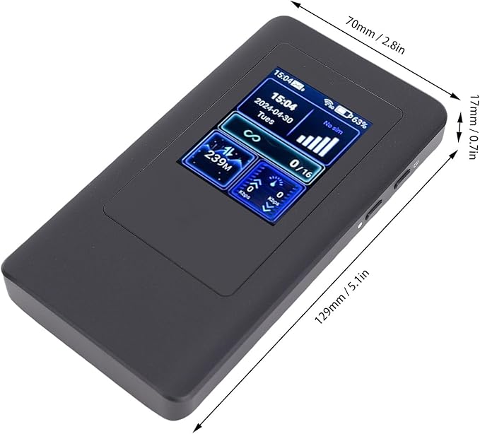 ciciglow 5G Portable Wi Fi Portable Wi Fi Router 2.4GHz 5GHz Dual Band Mobile Hotspot Device with Display Screen SIM Card Slot for Travel Home Gaming 16 Connected Devices