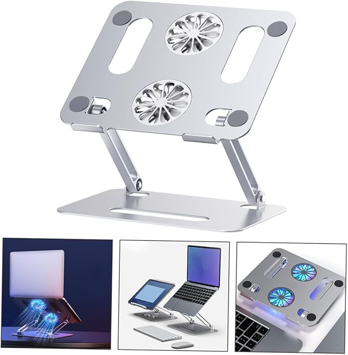High Performance Laptop Cooler Fan 2 Fans Heat Dissipation 360 Degree Adjustment Laptop Cooler Stand