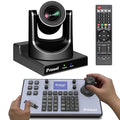 Prisual PTZ Camera System 20X Optical Zoom Advanced AI Auto Tracking PoE HDMI SDI Bundle PTZ for Church Worship ConferenceNDI PTZ Controller (PTZ Bundle TEM-20S PRO+TEM-JOY1)