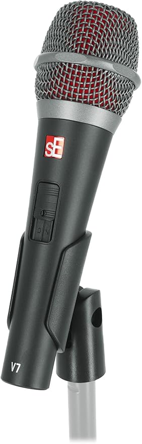 Audiosavings Bundle: Se Electronics V7 Switch Supercardioid Handheld Microphone w/Magnetic Switch Bundle with Free Rockville RPB2-BLACK Handheld Wireless Portable Bluetooth Speaker (2 Items)