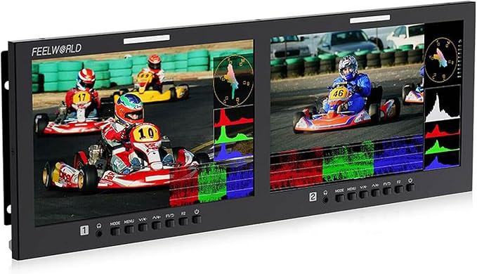 D101 Plus Dual 10.1 4RU Rackmount Monitor 4K HDMI SDI 1920x1200IPS Intuitive Buttons + New menu Interface
