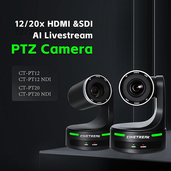 20x PTZ Camera 1080p HD with 20X Optical ZoomVideo Conference CameraLive Streaming for Church WorshipUSB HDMI IP POE PowerCompatible Video Switcher
