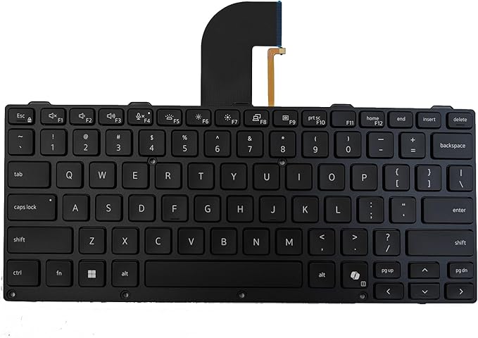 Replacement Backlit Keyboard for Dell Latitude 5430 Rugged/Latitude 7330 Rugged Extreme Pro Rugged 14 / Pro Rugged 13 Inch Laptop US Black with AI Key