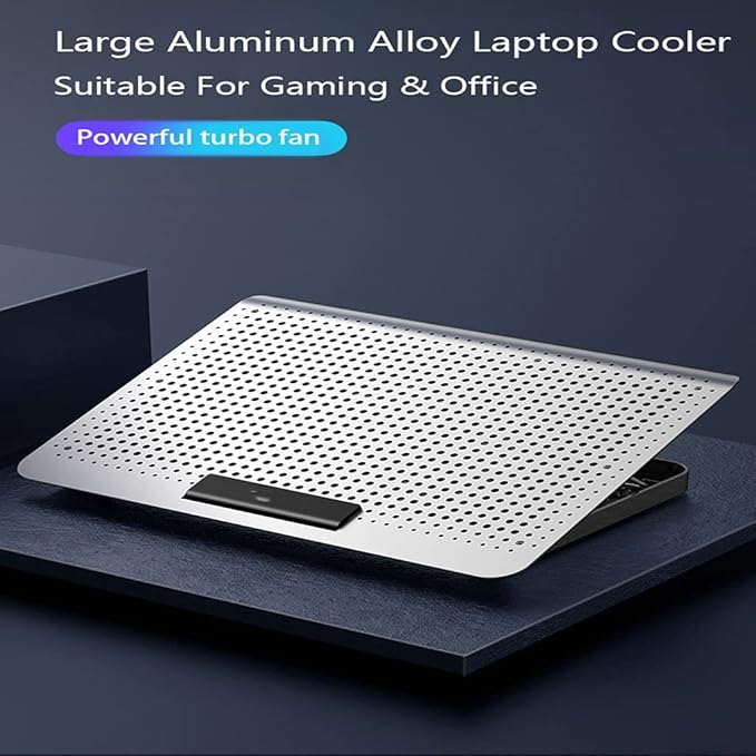 Gaming Laptop Cooler Silent Fan Metal Cooling Pads Port Portable Adjustable Notebook Stand for 12-16 Inch