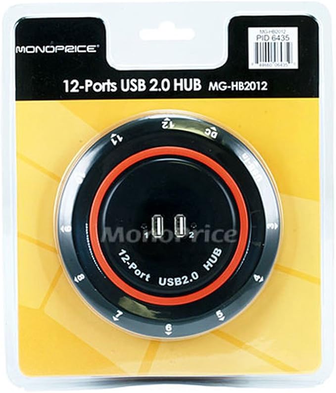 Monoprice 12-Port USB 2.0 HUB with AC Adapter (106435)