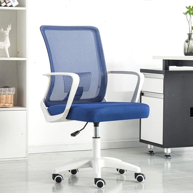Office Chair Ergonomic Gaming Chair Office Chair Office Chair Waist Support Mesh Computer Chair Armrest Game Seat Lift Swivel Chair Chair (Color : Blue) Needed