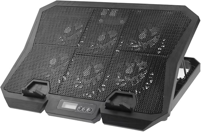 Gadpiparty Laptop Cooling Pad with 6 Quiet Fans Adjustable Speed Blue LED for 15.6-inch Laptops Portable Cooling Stand for Gaming and Office Use