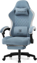 GTPLAYER Gaming Chair Computer Office Chair with Pocket Spring Cushion Linkage Armrests and Footrest High Back Ergonomic Computer Chair with Lumbar Support Task Chair with Footrest