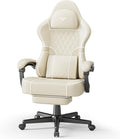 Huracan Ergonomic Gaming Chairs with Footrest Adjustable Video Game Chairs with Massage Lumbar for Adults Reclining Racing Computer Chair with Spring Cushion Extended Seat for Home Office Video Game