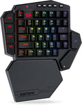 Redragon K585 PRO Wireless One-Handed Mechanical Keyboard 42 Keys 3-Mode RGB 40% Gaming Keypad w/ 7 Onboard Macro Keys Detachable Wrist Support Rechargeable Battery (Red Switch)