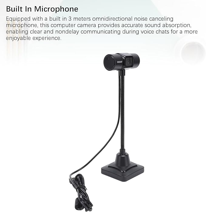 HD Computer Camera 2K USB Computer Web Camera with Stand Built in Microphone Wide Angle Auto Focus Plug and Play USB Webcam for Online Calling Conferencing Streaming Gaming