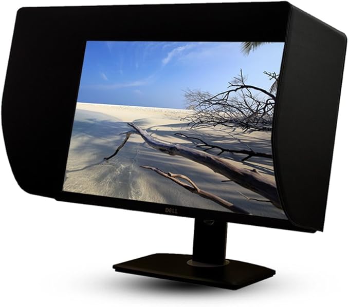 27E 27 inch LCD LED Video Monitor Hood Sunshade Sunhood for Dell HP Viewsonic Philips Samsung LG EIZO NEC ASUS ACER BENQ AOC Lenovo and Fits Monitor Frame Width 635-655mm