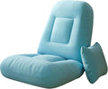 Floor Seat Convertible Sleeper Chair with Pillow No Assembly Required Adjustable in 5 Levels Comfortable and Versatile Ideal for Gaming Reading Meditation(Blue)