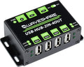 Waveshare Industrial Grade USB HUB Extending 4X USB 2.0 Ports Switchable Dual Hosts Sharing USB Devices for Two Hosts
