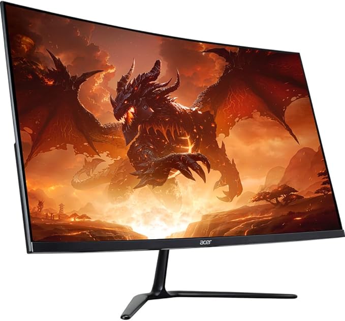 acer Nitro 32” Curved Gaming Monitor | FHD 1920 x 1080p | AMD FreeSync |165Hz Refresh Rate | Up to 1ms | 250 Nit Brightness | Anti-Glare Widescreen with 5ave HDMI Cable