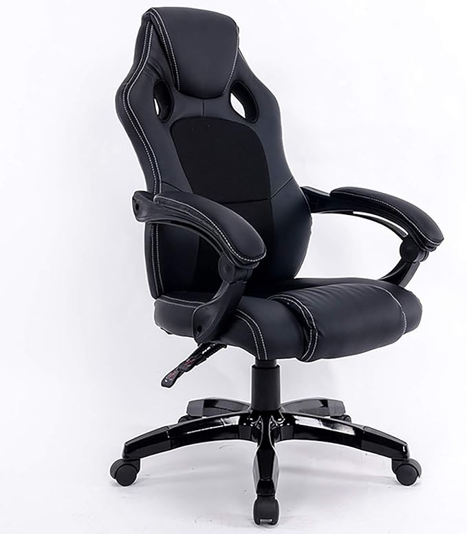 Office Chair Gaming Chair Computer Chair Gaming Chair Racing Office ChairPU Leather Rolling Computer Chair with Thick SeatHeight Adjustable Game Chair High Back Swivel Gamer Chair Recliner