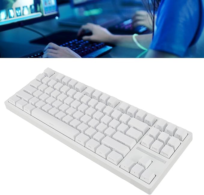 Vikye Mechanical Gaming Keyboard 3 - Modes 87 Keys Hot Swappable Keyboard with RGB Backlight for Laptop PC BT / 2.4GHz / USB - C