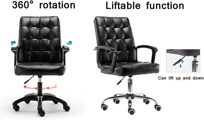 Office Chair Gaming Chair Computer Chairs with Arms Swivel Chair Fabric Middle Back Multifunctional Adjustable Height 360°Rotation(Color:Default)