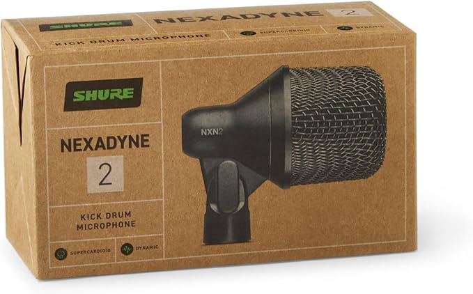 Shure Nexadyne 2 Kick Drum Microphone with Revonic Technology - Supercardioid Dynamic Mic for Pro Performance Enhanced Frequency Range &amp Noise Reduction Dual-Engine Transducers (NXN2)