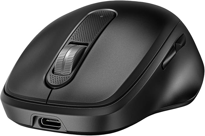 HP 515 Ultra-Fast Rechargeable Wireless Mouse (9C2F7AA) - Multi Surface - Wireless - 32.81 ft - Radio Frequency - 2.40 GHz - Rechargeable - Black - USB Type A - 4000 dpi - Scroll Wheel - 5 Button(s) -