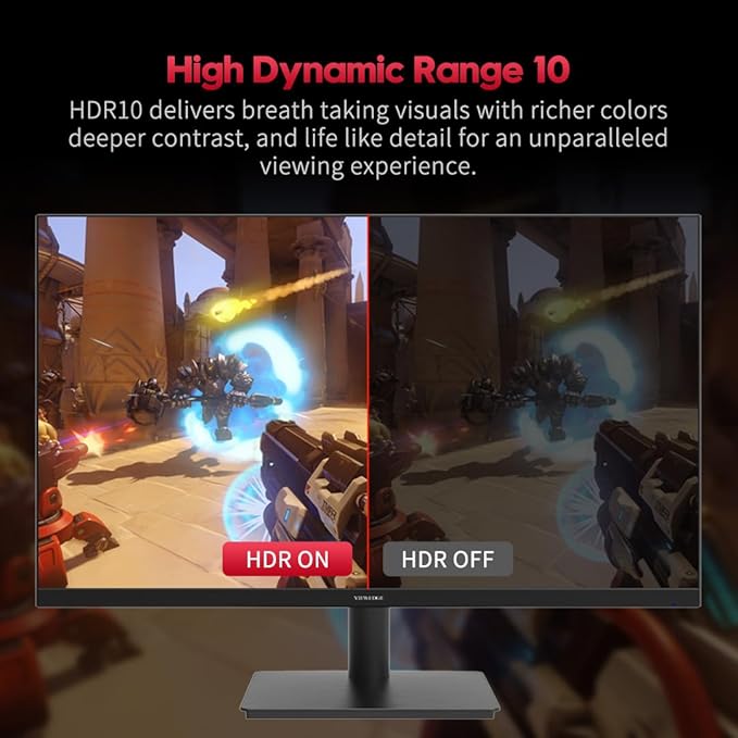Viewedge Gaming Monitor 27 inch 240Hz 1ms FHD (1920x1080p) Computer Monitor 110% sRGB HDR10 HDMI x 2 &amp DP x 2 Port Built-in Speakers Support Freesync and Wall Mount