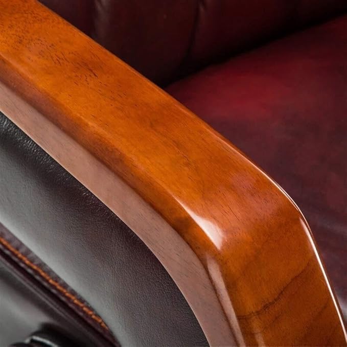 Ergonomic PU Leather Office Gaming Chair with Massage Adjustable Swivel High-Back Racing Style Computer Chair Brown