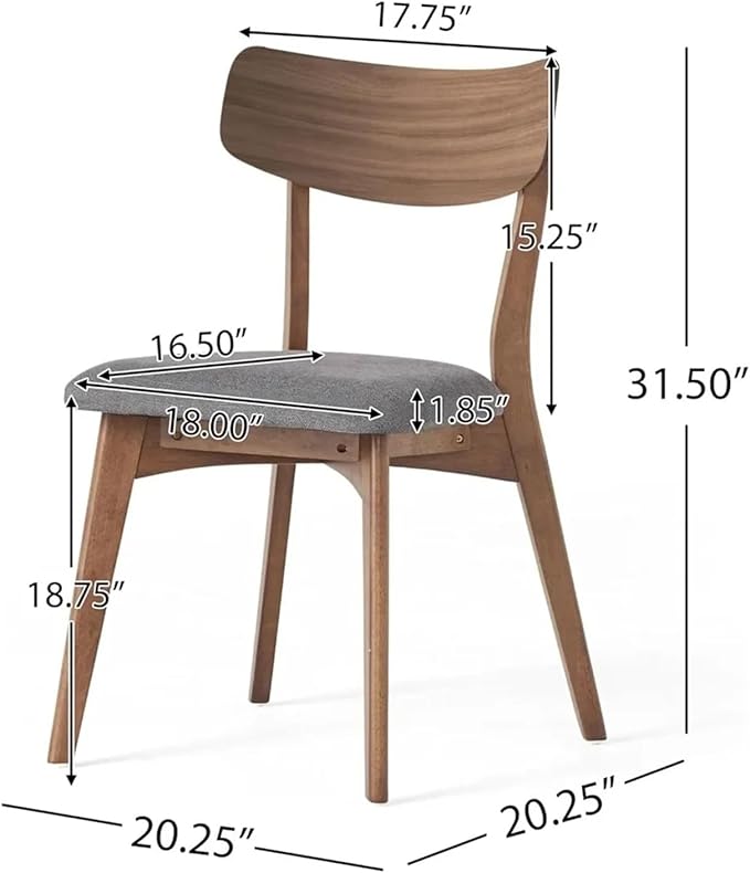 Adjustable Office Computer Chair with Armrest 1pcs Upholstered Dining Chairs with Curved Backrest and Wood Legs Walnut Finished Frame
