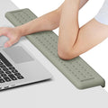 Leolee L-Shaped Desk Long Wrist Rest Elbow 60CM Grey Memory Foam Arm Rest for Desk with Non-Slip Base Ergonomic Desk Edge Cushion Wrist Support for Computer Keyboard Typing Office Home