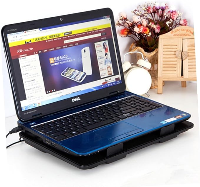Angoily Laptop Cooling Pad with Quiet Fans Efficient Cooler Pad for Gaming and Office Use Mat for Enhanced Airflow and Heat Dissipation