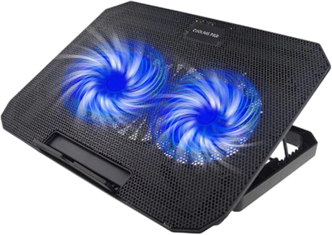 Laptop Cooling Pad - Adjustable Stand with Fan for 15.6 Notebooks Computer Cooling Fan | Laptop Ventilation Fan Stable Computer Cooler Silent Cooling Stand to Prevent Overheating