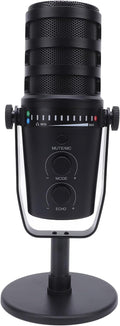 Akozon Professional Dynamic Microphone USB XLR Cardioid Mic Stand for Live Recording Karaoke Gaming
