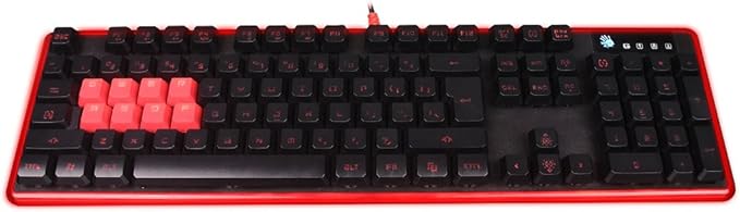 Bloody B2278 8-Key Light Strike (LK) Semi Optical Mechanical Gaming Keyboard – Red LED Backlit – 8 LK Blue Switch