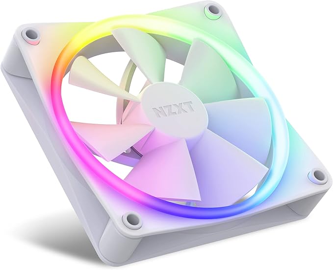 NZXT Internal USB Hub 3 - AC-IUSBH-M3-4 Internal USB 2.0 Ports - 3M Dual Lock Tapes &amp F120 RGB Fans - RF-R12SF-W1 - Advanced RGB Lighting Customization - Whisper Quiet Cooling