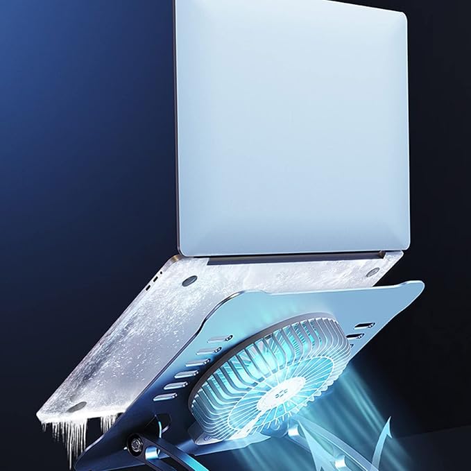 T628 Gaming Laptop Cooler Stand for W Large Air Fan Cooling Bracket Notebook Cooler Stand 360° Adjustable Tablets Pad Notebook Radiator