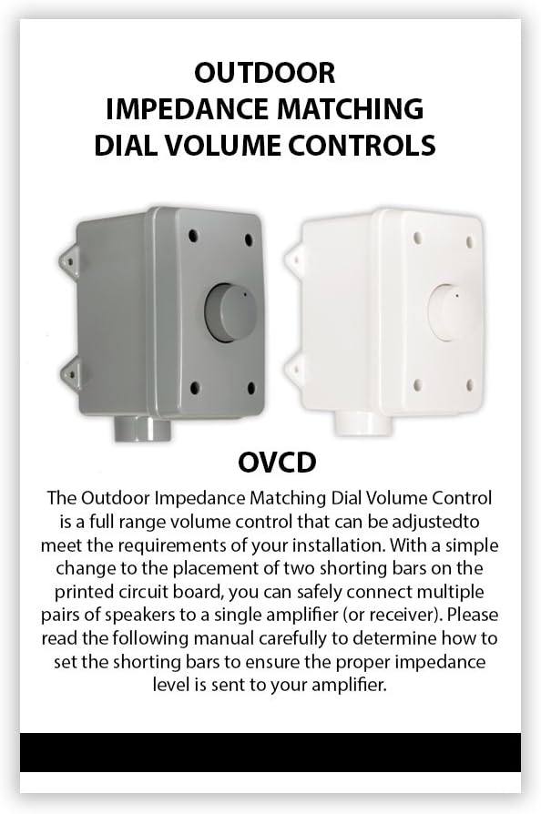 Acoustic Audio AAOVCD-W Outdoor Volume Controls White Weatherproof 5 Piece Set