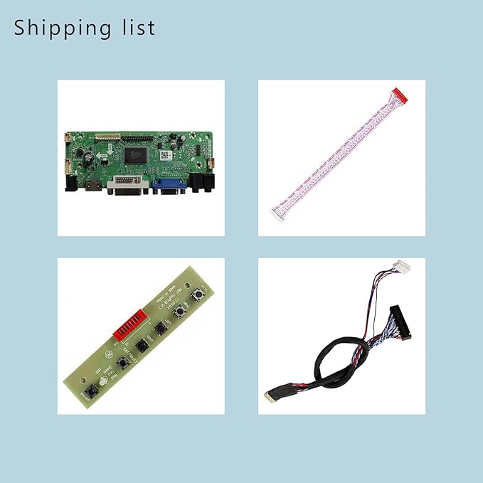 VGA DVI Audio LVDs Controller Board 40 Pin for 15.6 17.3 1920x1080 B156HW01 LP156WF1 N173HGE-L21 B173HW01 LP173WF1 WLED LCD Screen