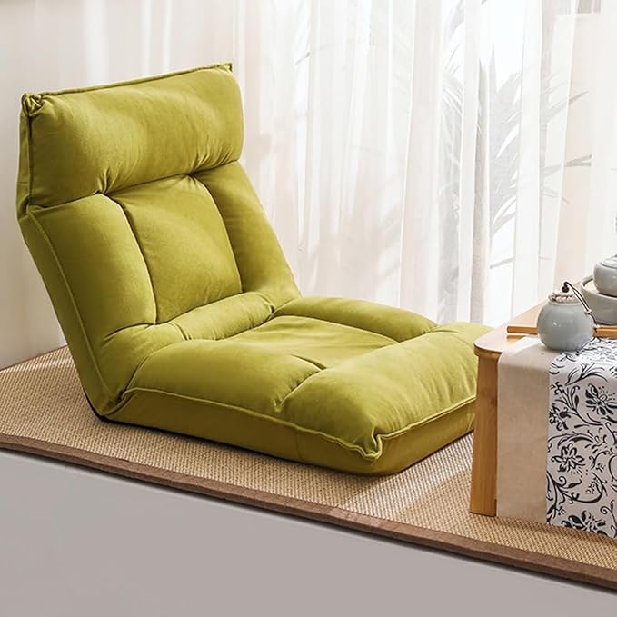 BTZHY Floor Chair Floor Chair with Backrest Foldable Floor Chair for Adults Lazy Sofa Meditation Chair Window Chair Floor Seating Lounge for Reading Watching TV Meditation (/Orange)