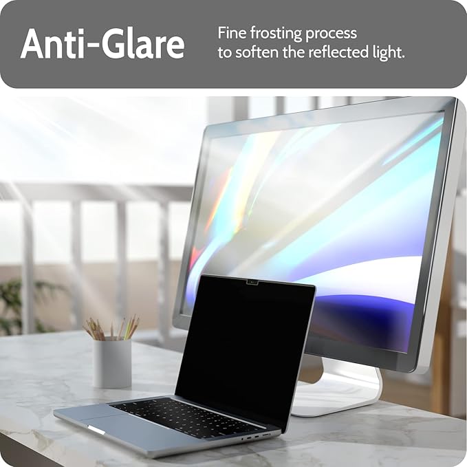 Magnetic Privacy Screen for MacBook Pro 14 Inch (2021-2026 M1 M2 M3 M4 M5) Removable Matte Blue Light Glare Filter for Mac Pro 14.2 Laptop Computer