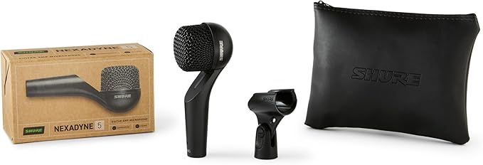 Shure Nexadyne 5 Guitar Amp Microphone with Revonic Technology - Supercardioid Dynamic Mic for Pro Amplification Enhanced Signal Clarity &amp Noise Reduction Dual-Engine Transducers (NXN5)