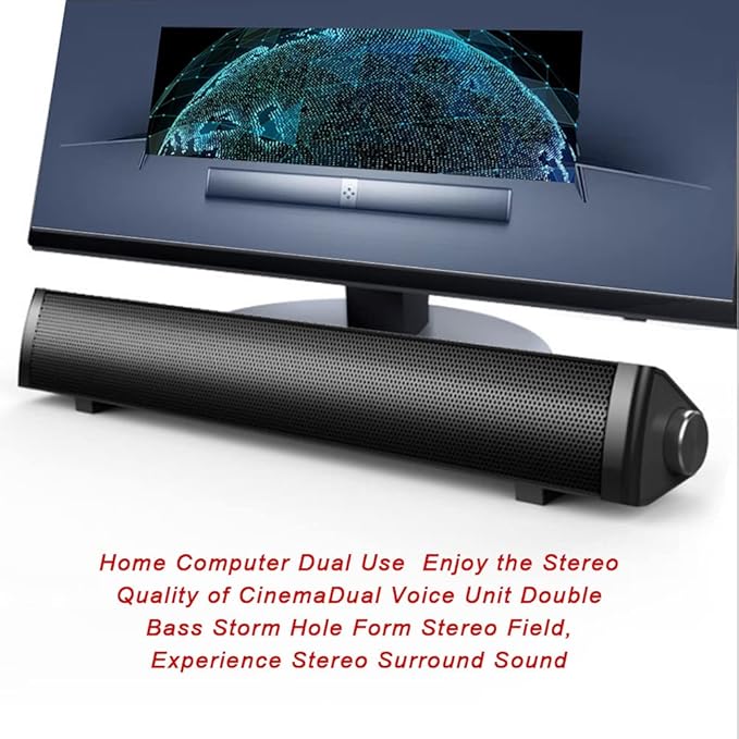 Desktop Computer Speaker 3.5mm Audio Jack 3D Stereo Sound Bass Speaker for Home Office
