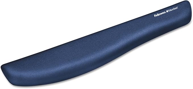 Fellowes PlushTouch Keyboard Wrist Rest with FoamFusion Technology Blue (9287401