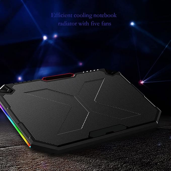 Laptop Stand Cooler 2X USB Fan PC Holder Heat Dissipation Bracket Quiet LED Lights PC Cooler for Pad Notebook Computer Cooling Bracket